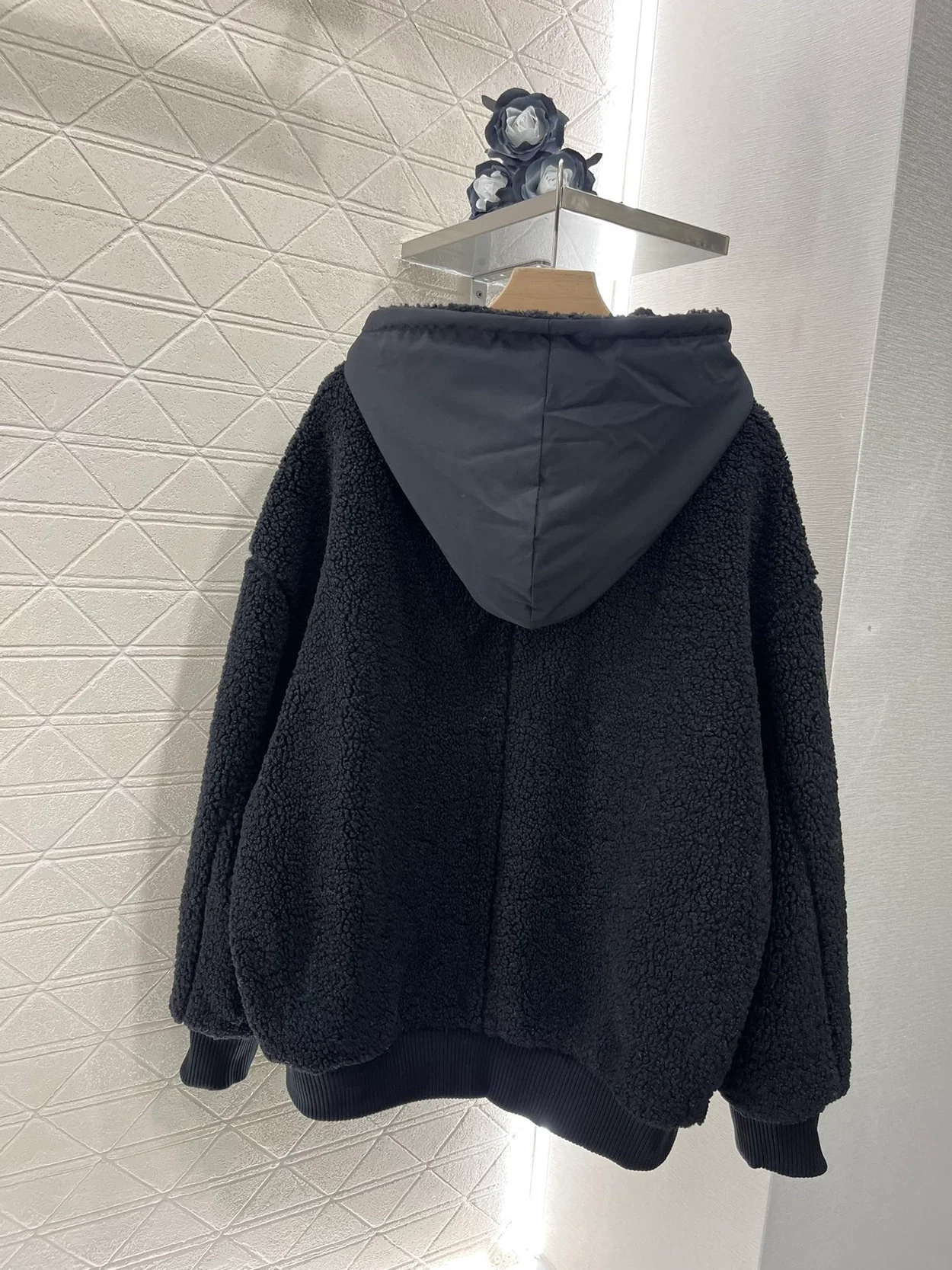 캐나다구스 오버사이즈 플리스 후디 블랙