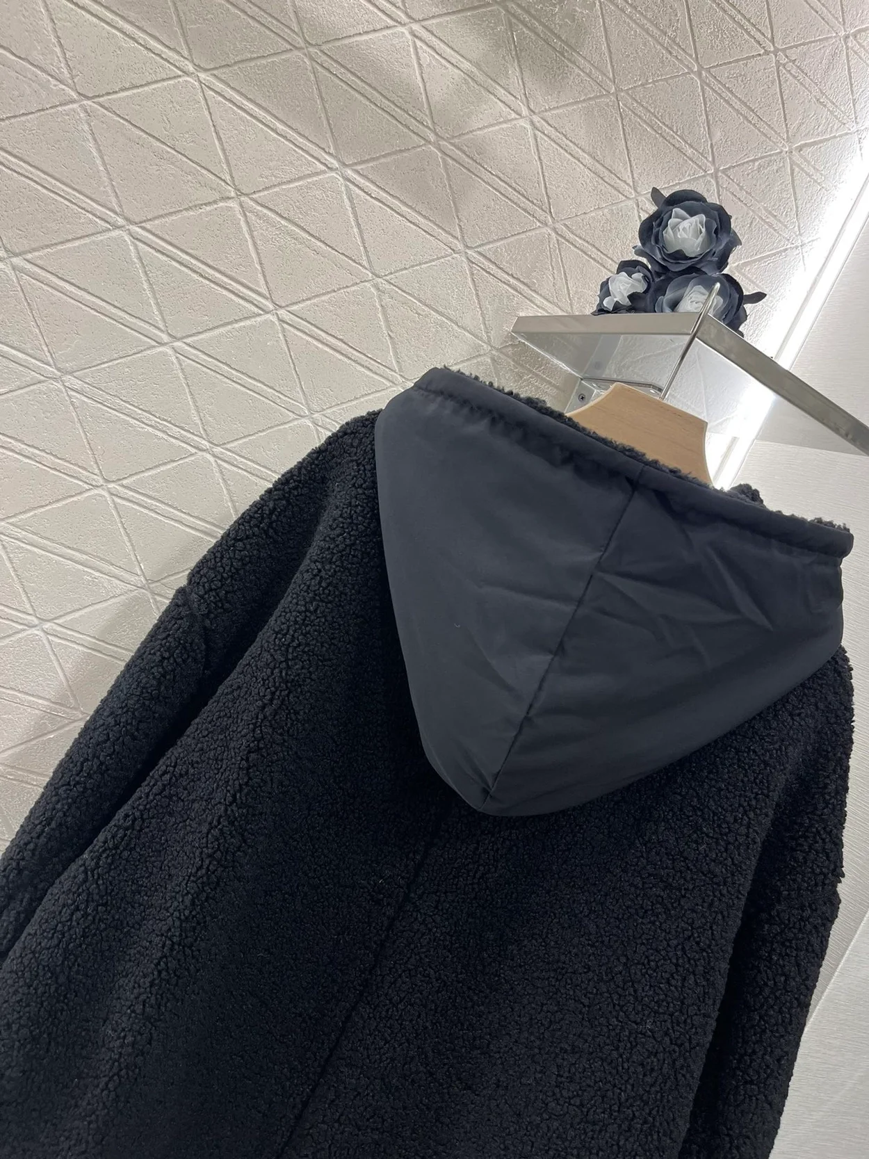 캐나다구스 오버사이즈 플리스 후디 블랙