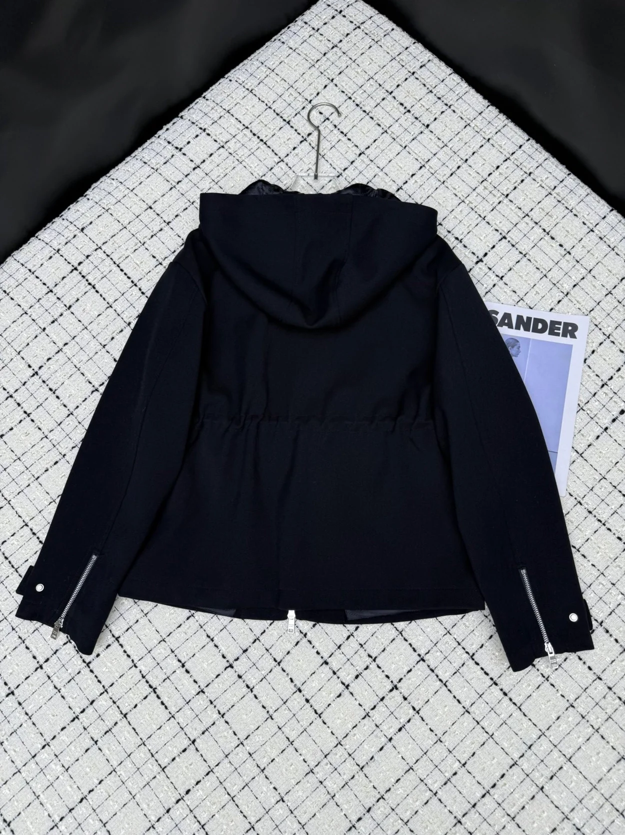 프라다 로고 후드 집업