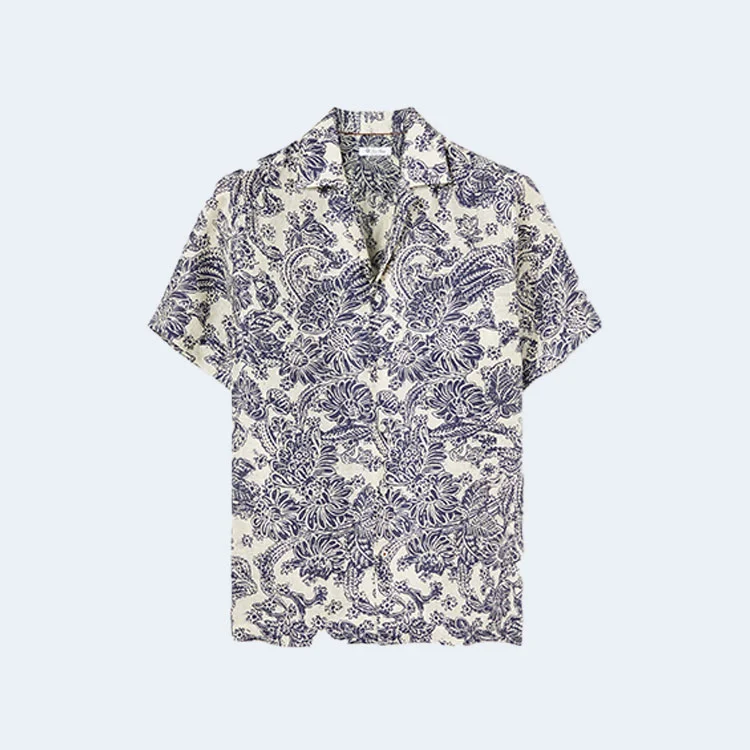 로로피아나 린넨 틴다로 반팔 셔츠