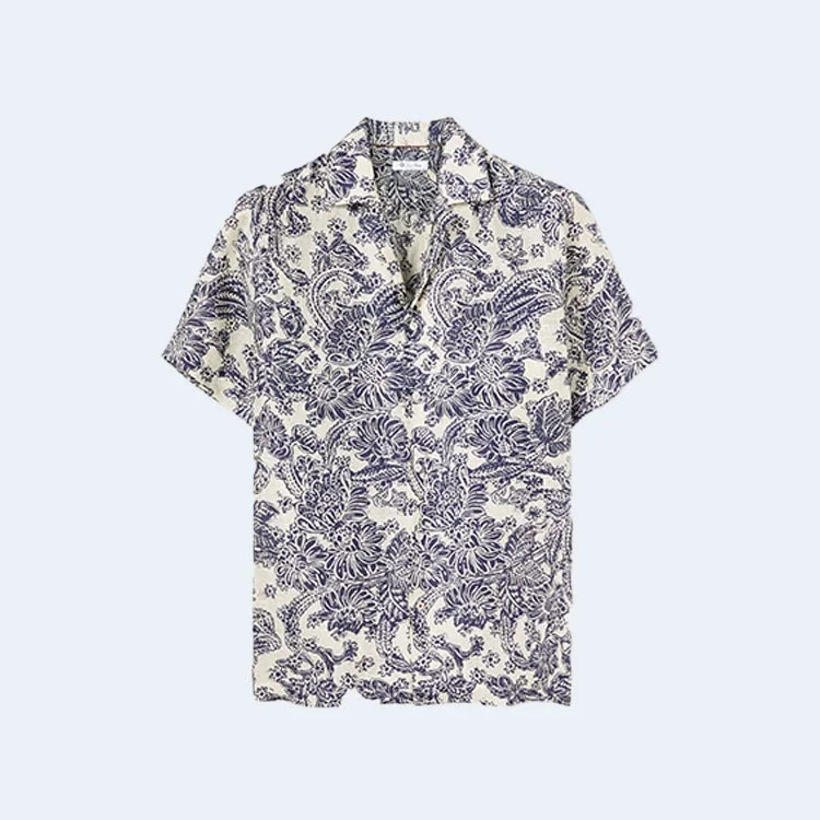 로로피아나 린넨 틴다로 반팔 셔츠