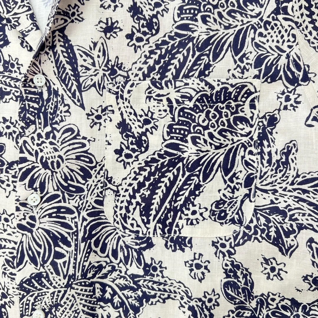 로로피아나 린넨 틴다로 반팔 셔츠