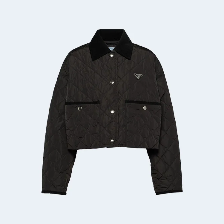 프라다 리나일론 크롭 재킷