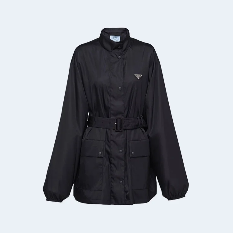 프라다 리제너레이티드 나일론 레인 코트