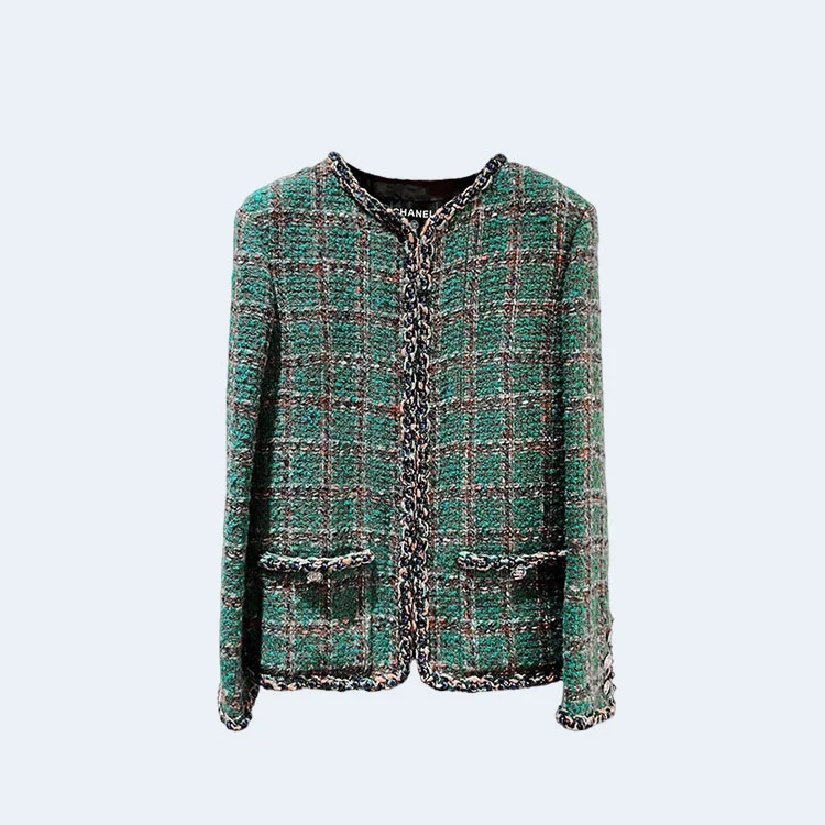 샤넬 울 실크 트위드 자켓