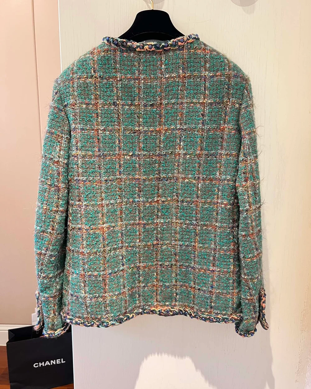 샤넬 울 실크 트위드 자켓