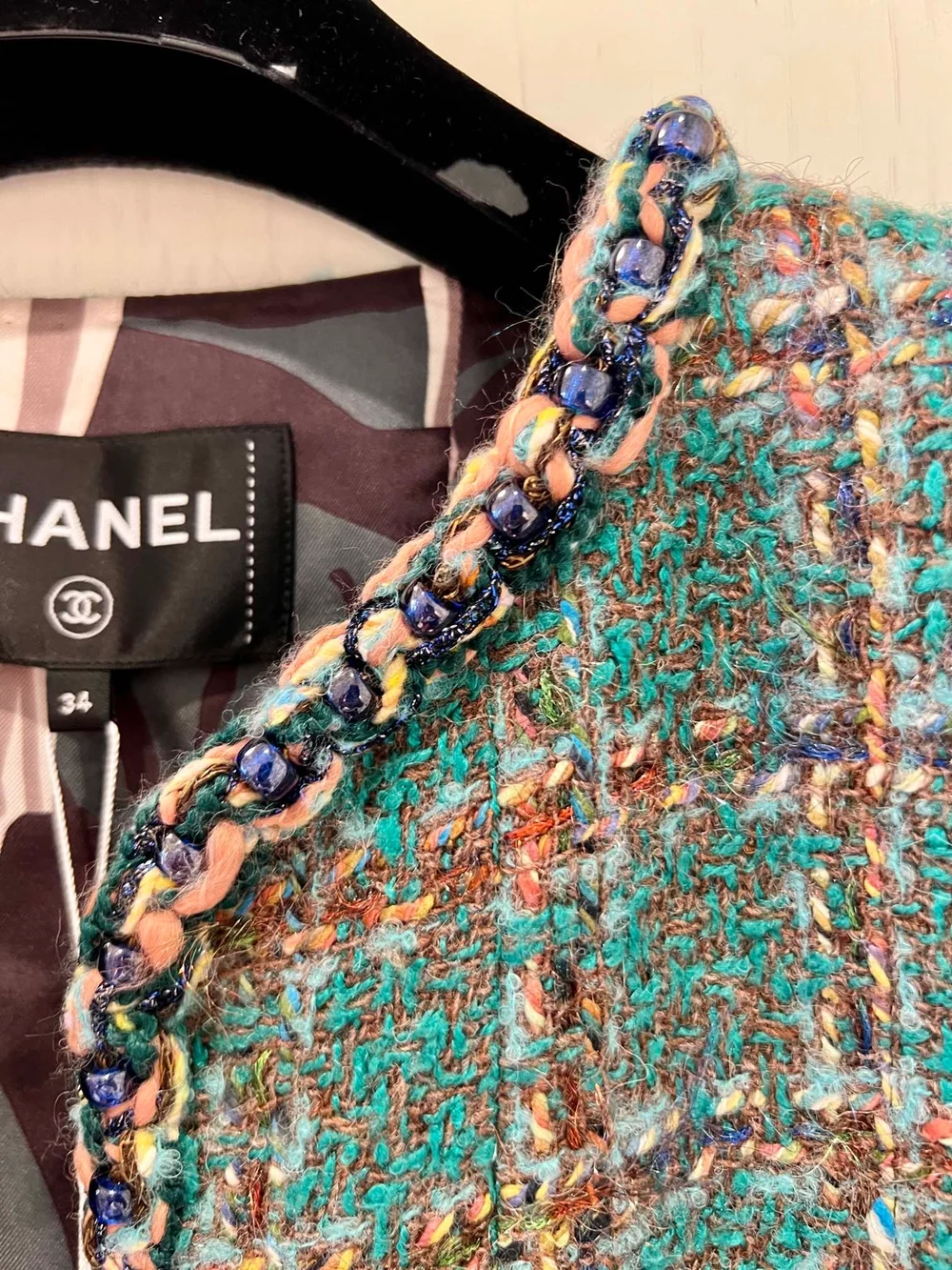 샤넬 울 실크 트위드 자켓