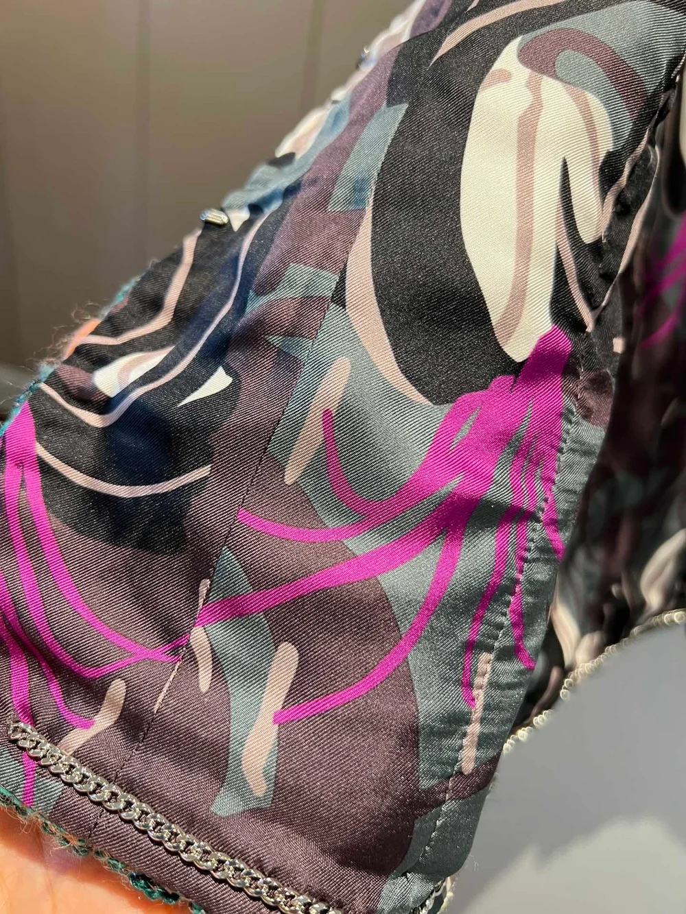 샤넬 울 실크 트위드 자켓