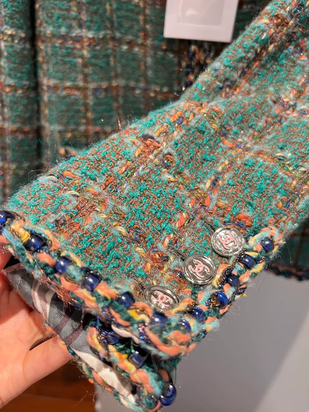 샤넬 울 실크 트위드 자켓