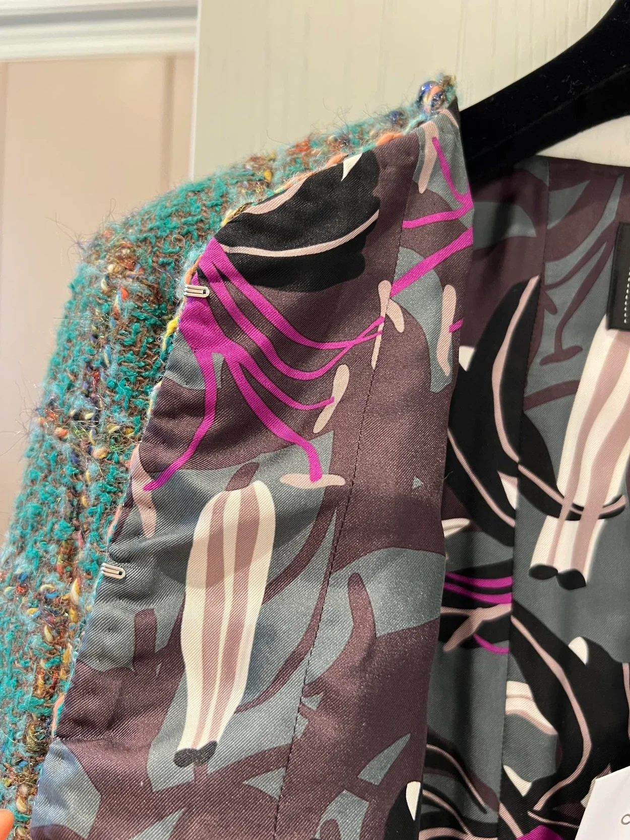 샤넬 울 실크 트위드 자켓