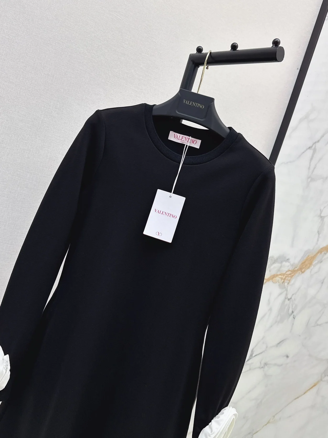 발렌티노 플로럴 아플리케 미니드레스