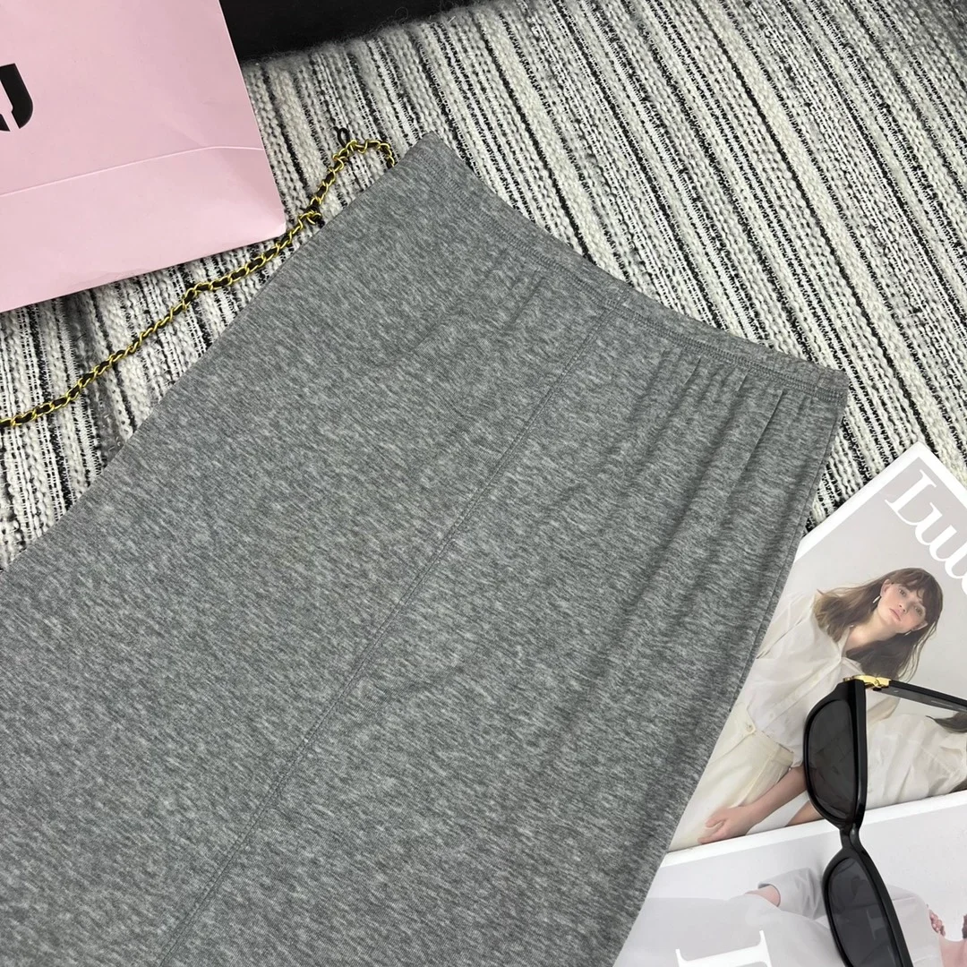 미우미우 저지 실크 스커트