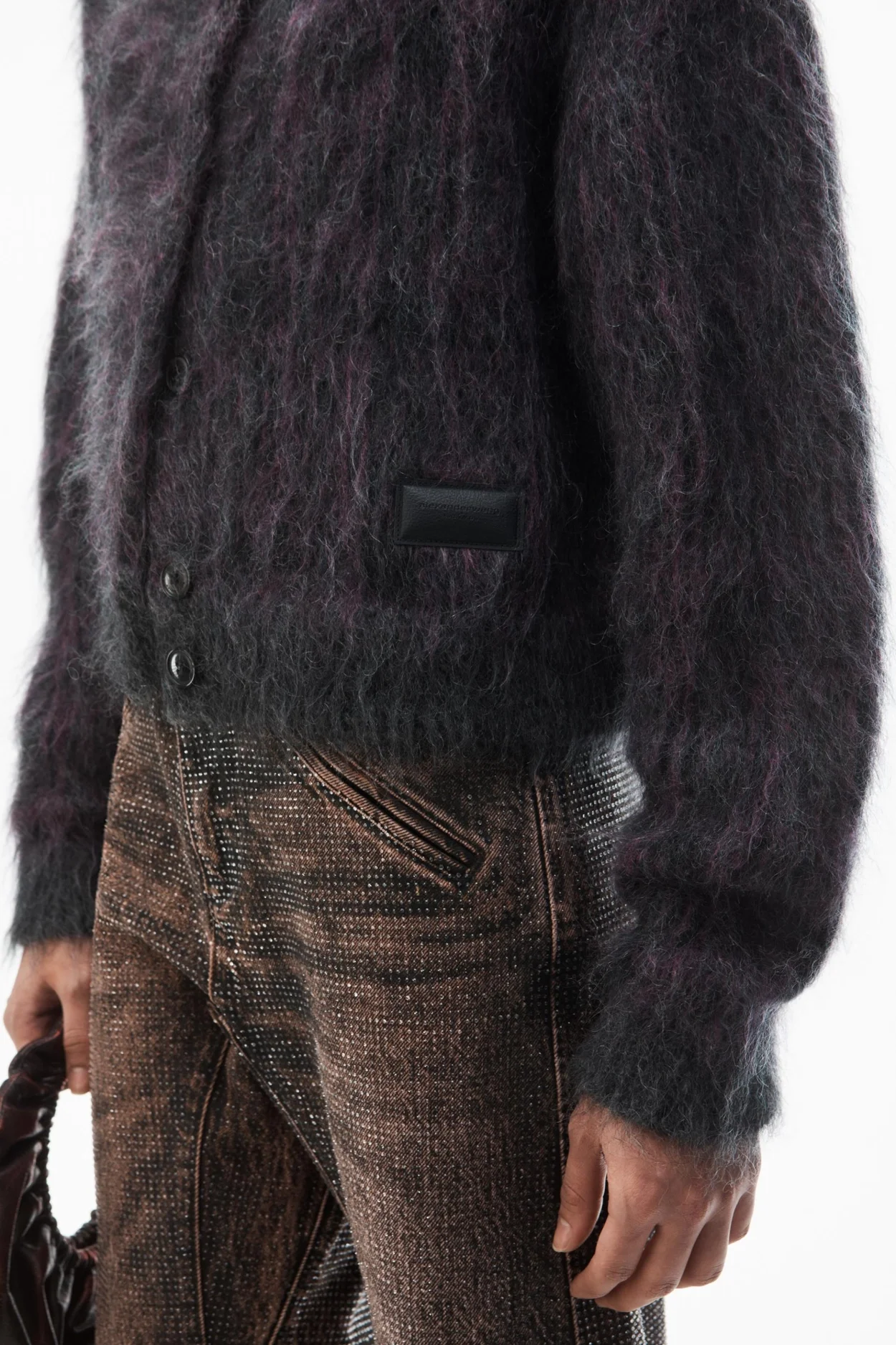 알렉산더왕 자카드 니트 플래드 가디건