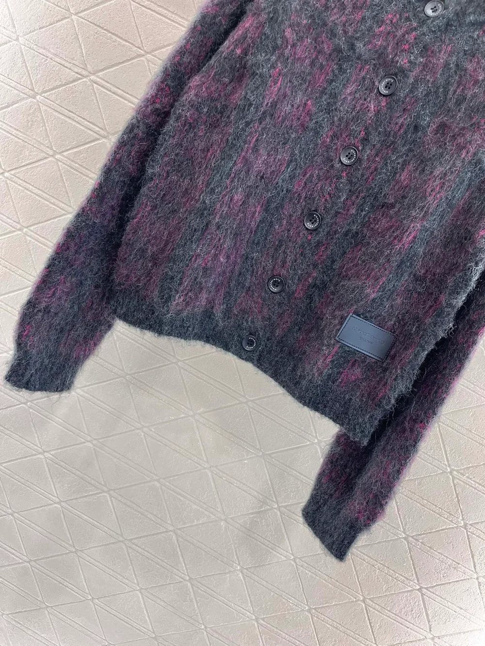 알렉산더왕 자카드 니트 플래드 가디건