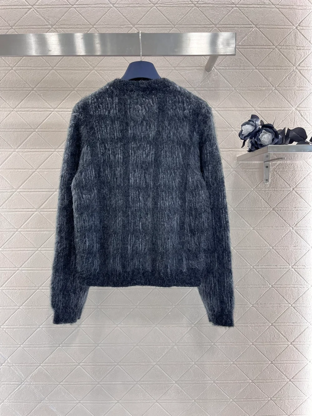 알렉산더왕 자카드 니트 플래드 가디건