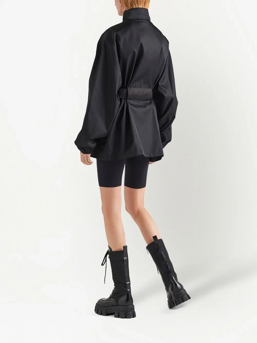 프라다 리제너레이티드 나일론 레인 코트