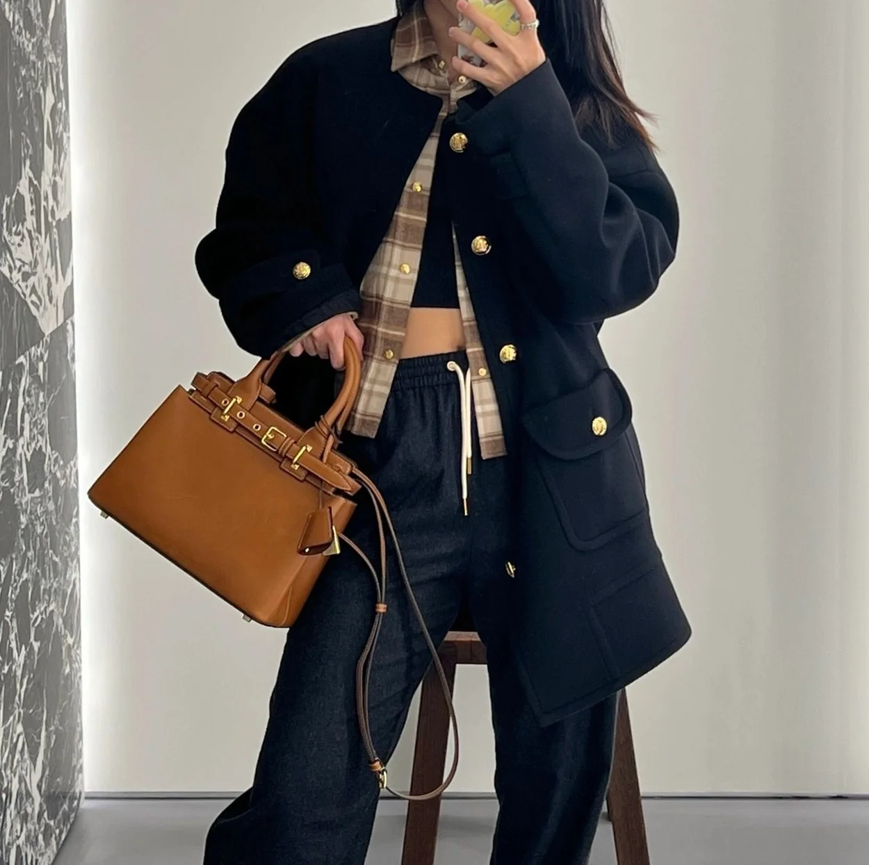 셀린느 첼시아 더블 페이스 코트