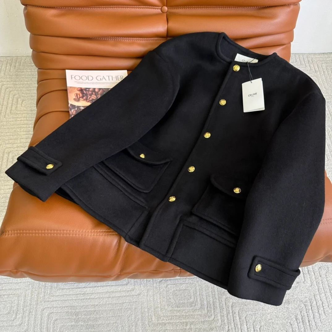 셀린느 첼시아 더블 페이스 코트