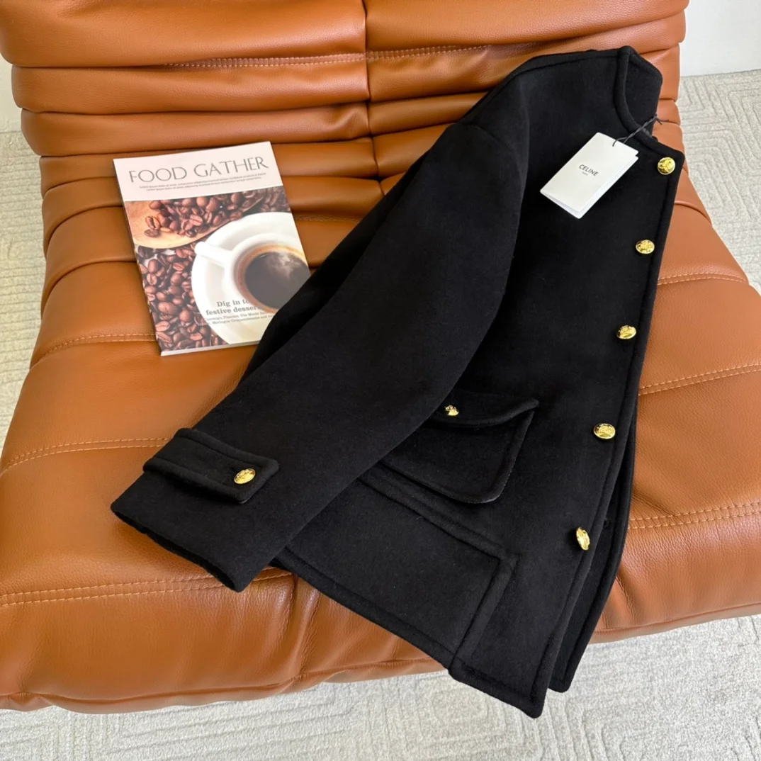 셀린느 첼시아 더블 페이스 코트