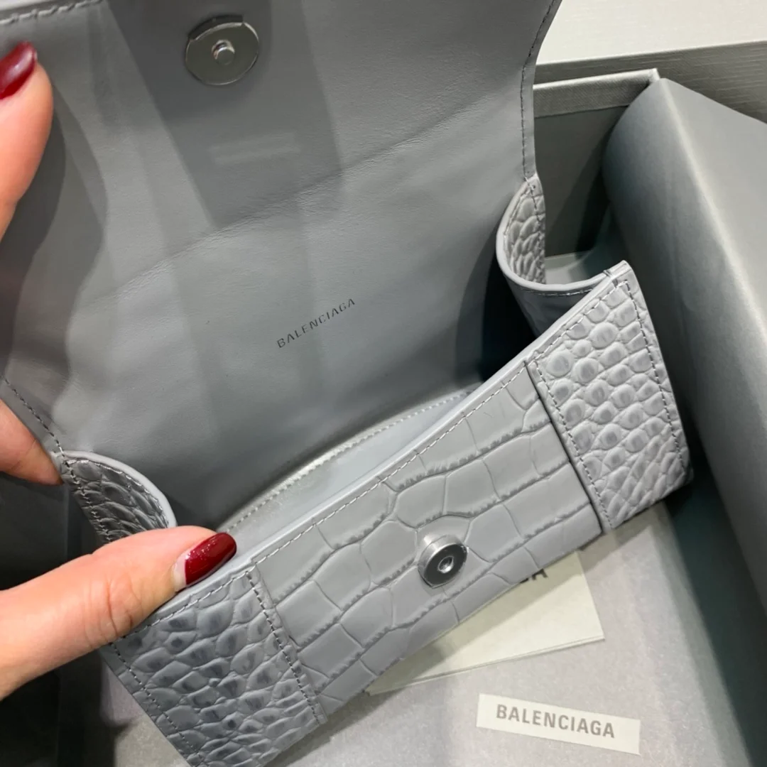 발렌시아가 아워글래스 탑 핸들백 XS