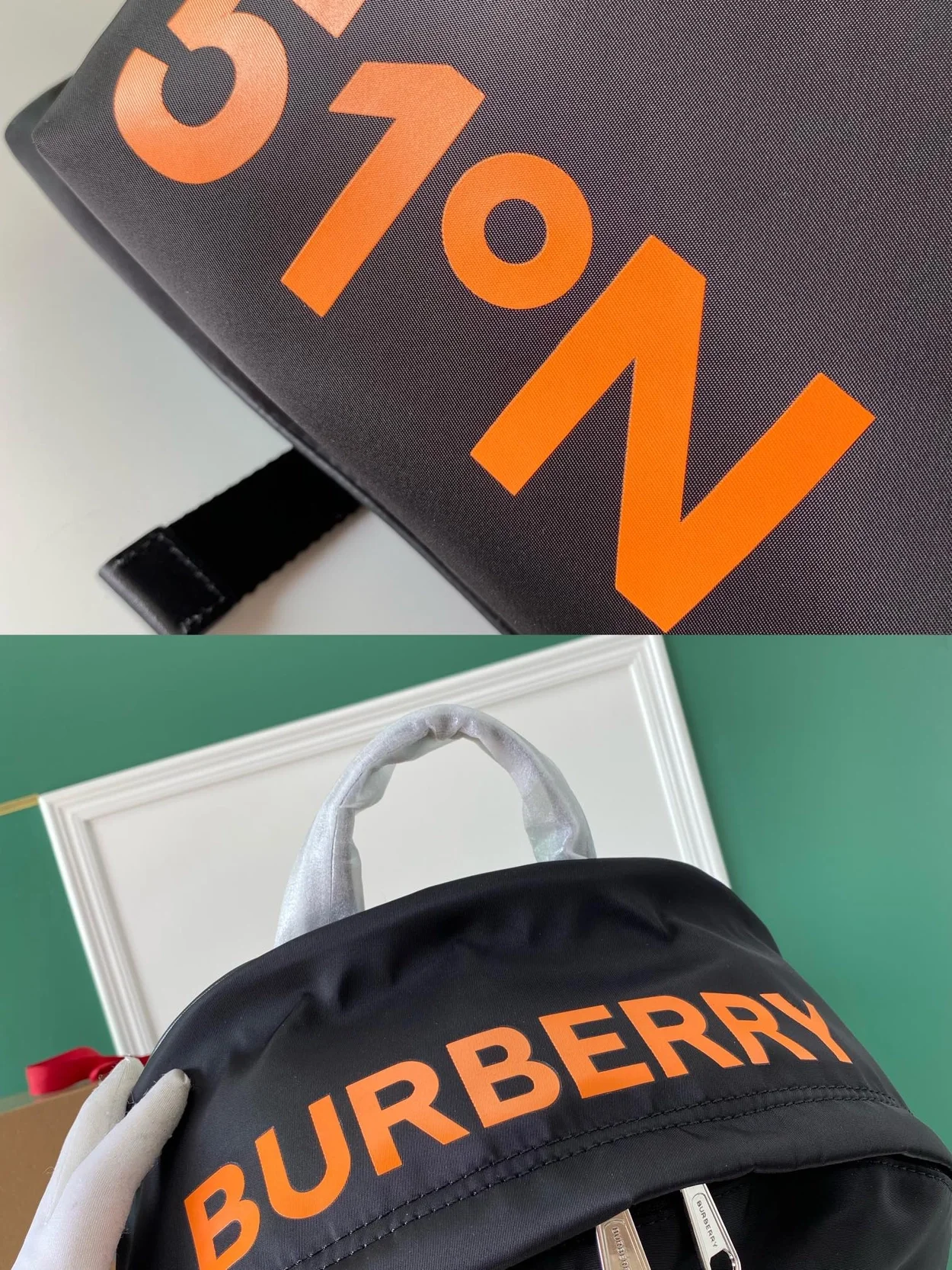 버버리 디네이트 남성 백팩 오렌지