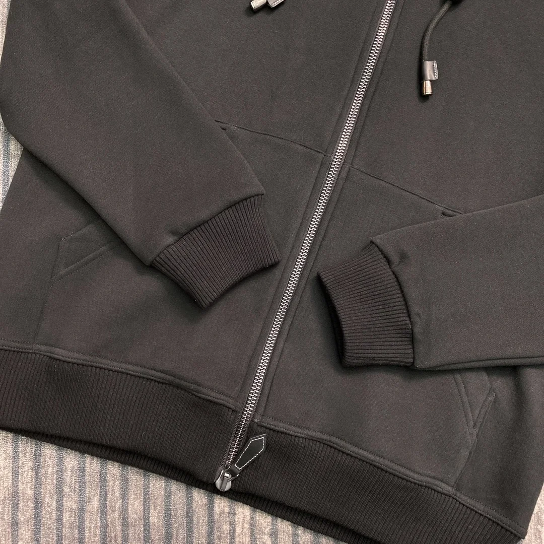 버버리 체크후드 코튼 후드 블랙