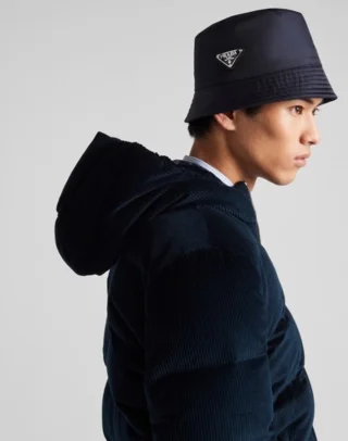 프라다 코듀로이 다운 자켓 블루