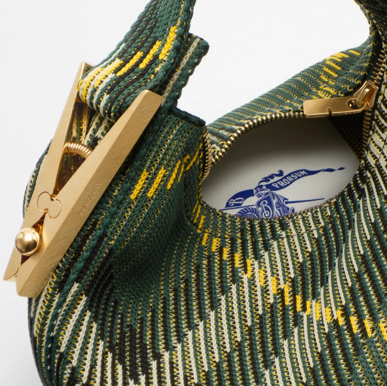 버버리 미니 페그 더플백 카키