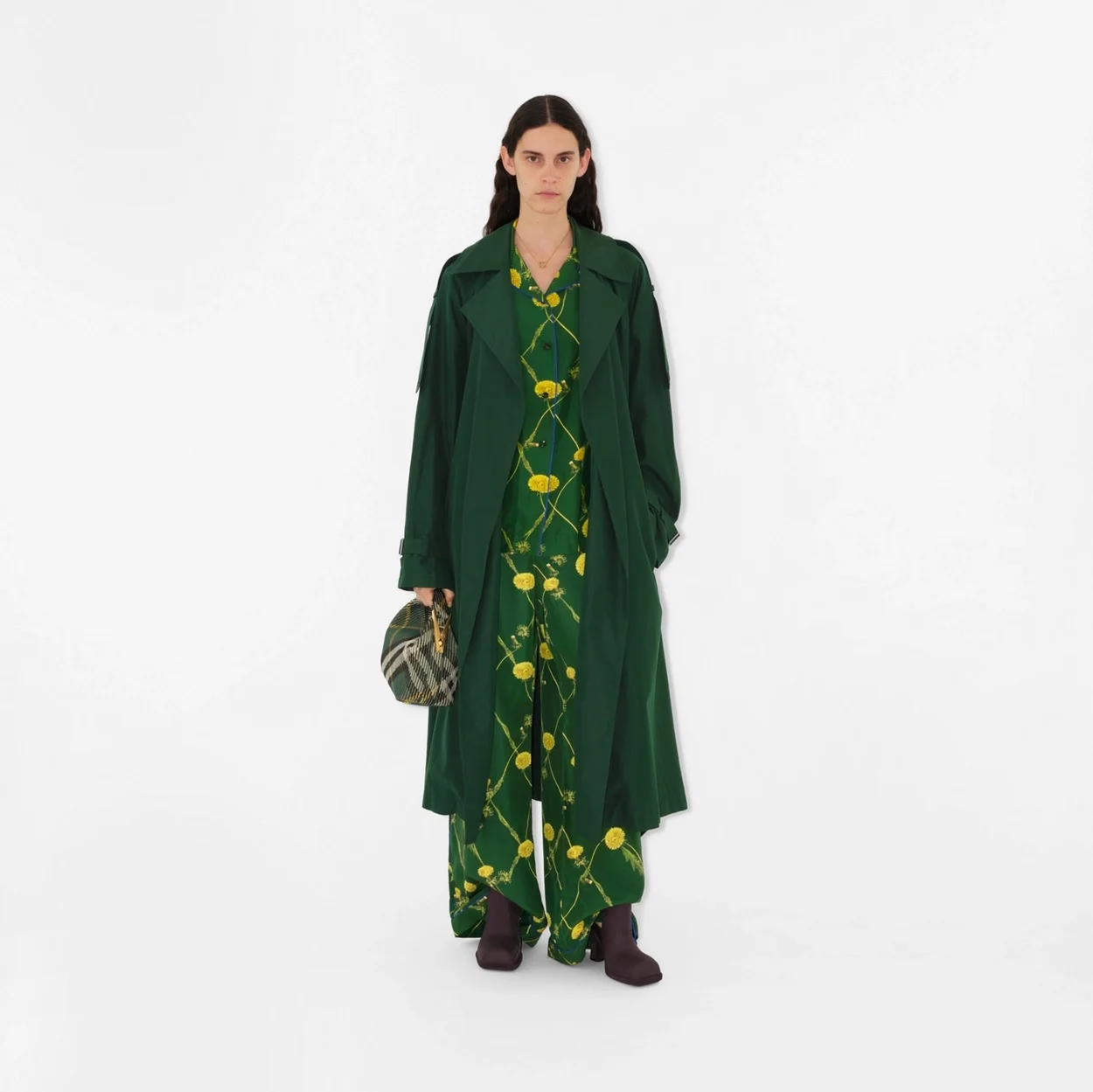 버버리 미니 페그 더플백 카키