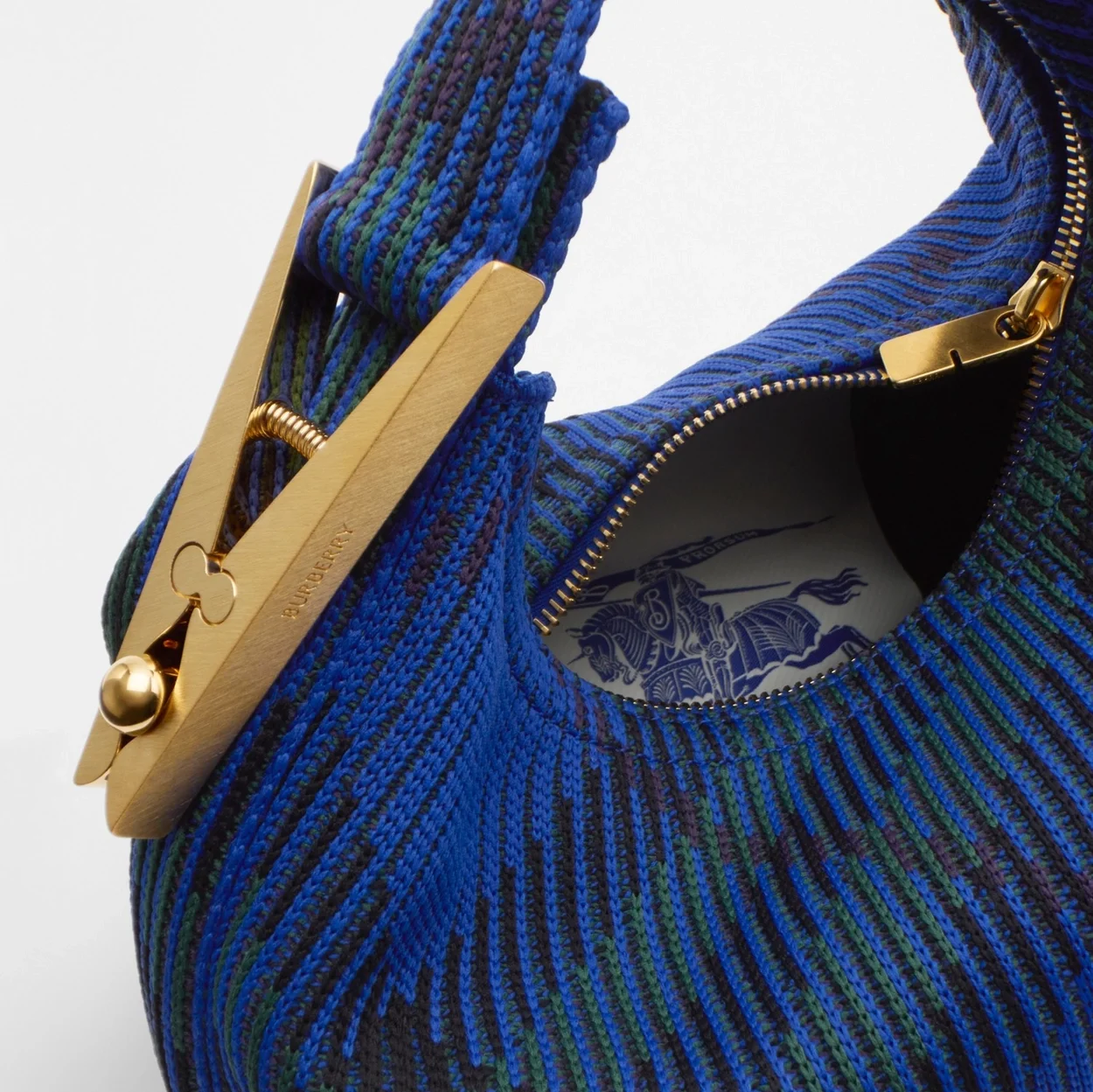 버버리 미니 페그 더플백 블루