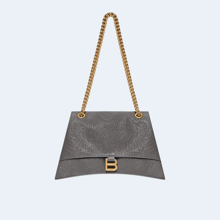 발렌시아가 크러쉬 미디움 레더 숄더백