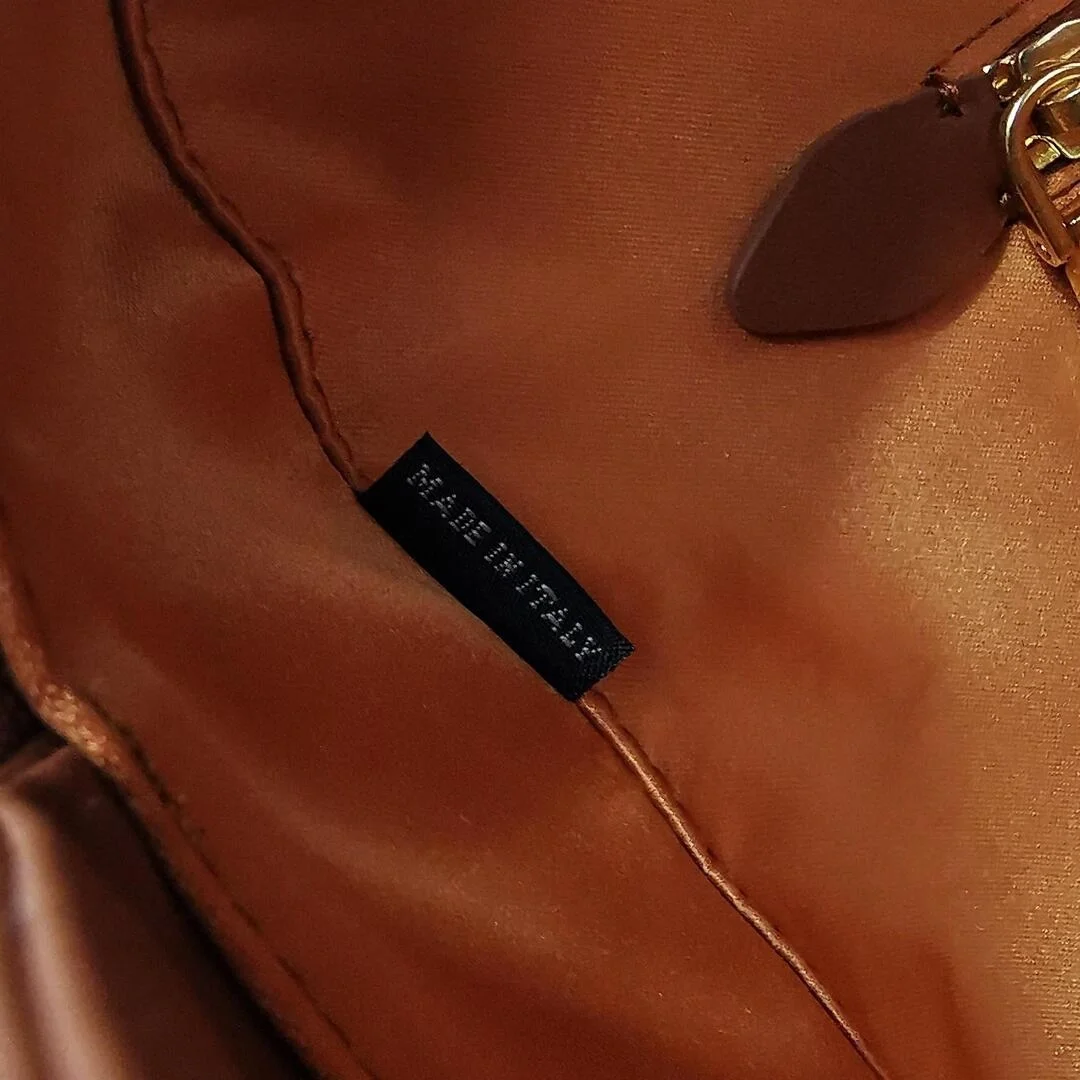 미우미우 가죽 탑 핸들백 브라운