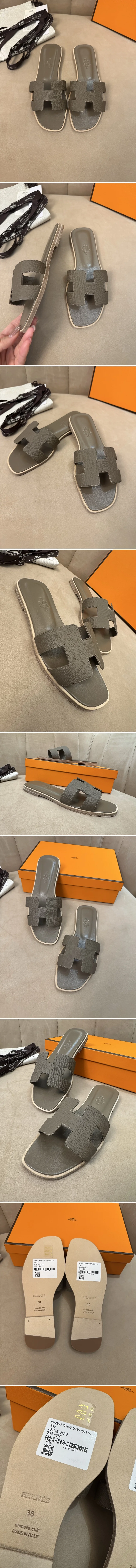 에르메스 오란 샌들 카프스킨