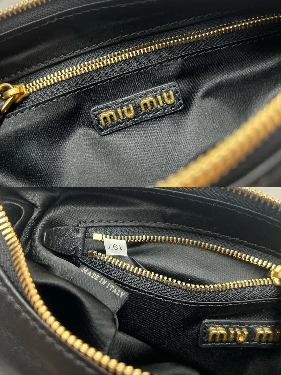 미우미우 나파 가죽 포켓백 블랙