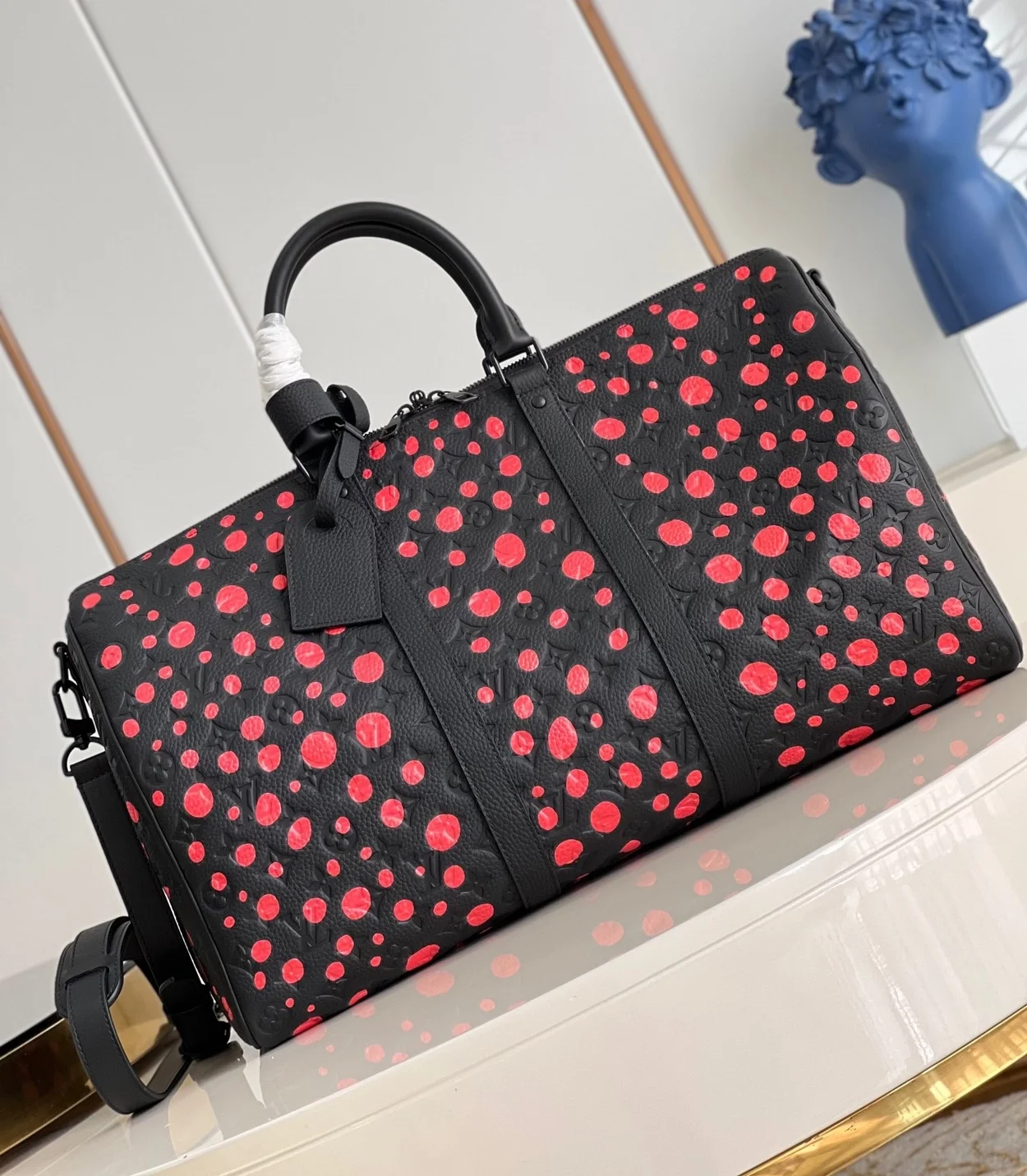 루이비통 x YK 키폴 50 블랙 레드 M21674