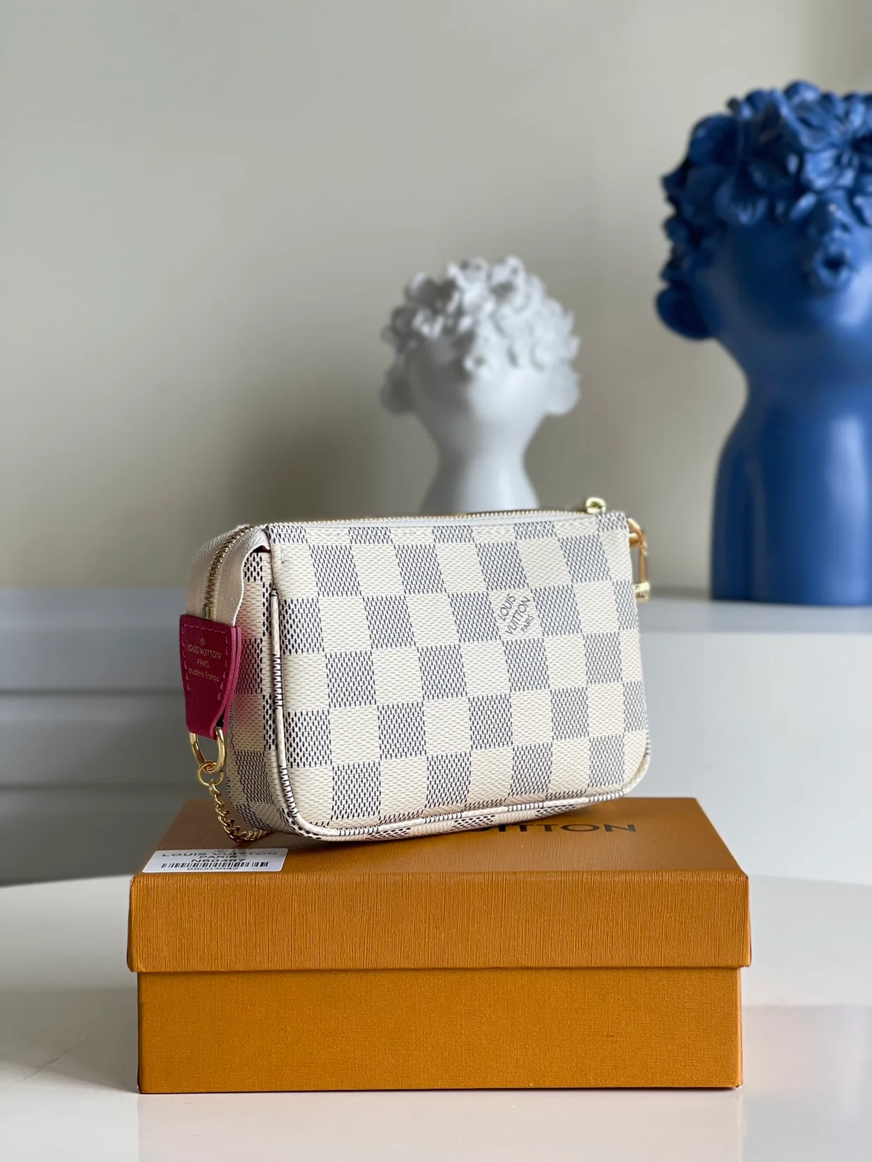 루이비통 미니 포쉐트 악세서리 다미에 핑크 N60487