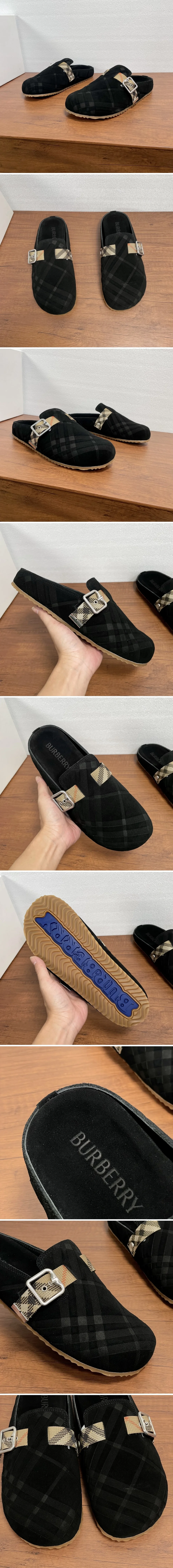 버버리스웨이드 슬리퍼 8113393