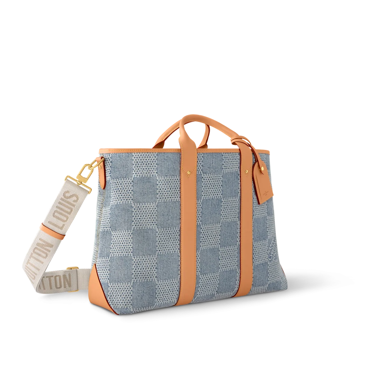 루이비통 위켄드 토트 다미에 데님 블루 N40702