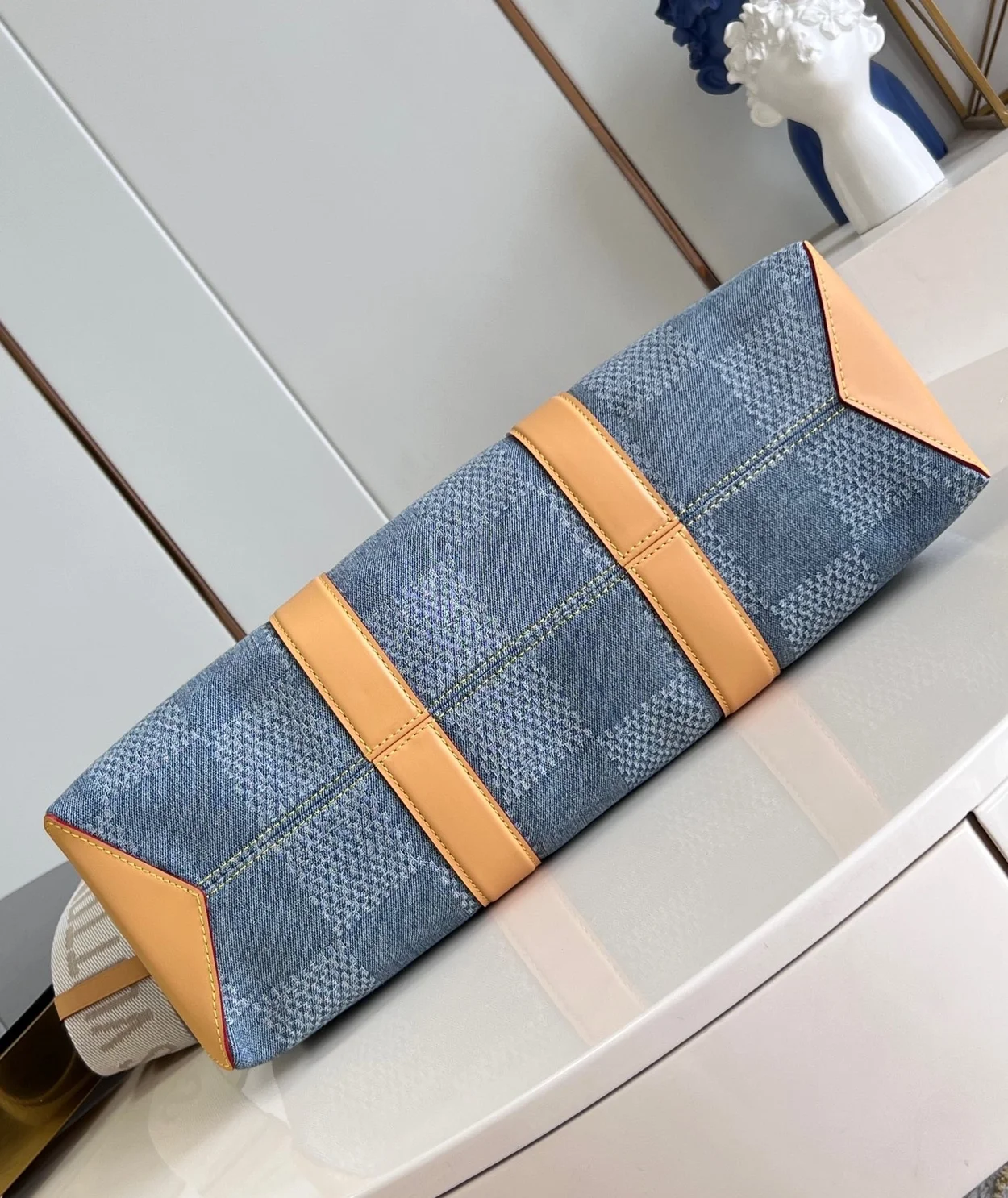 루이비통 위켄드 토트 다미에 데님 블루 N40702