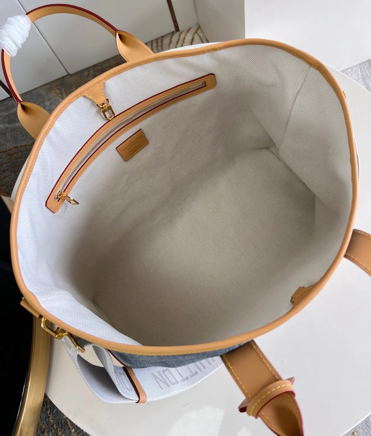 루이비통 위켄드 토트 다미에 데님 블루 N40702