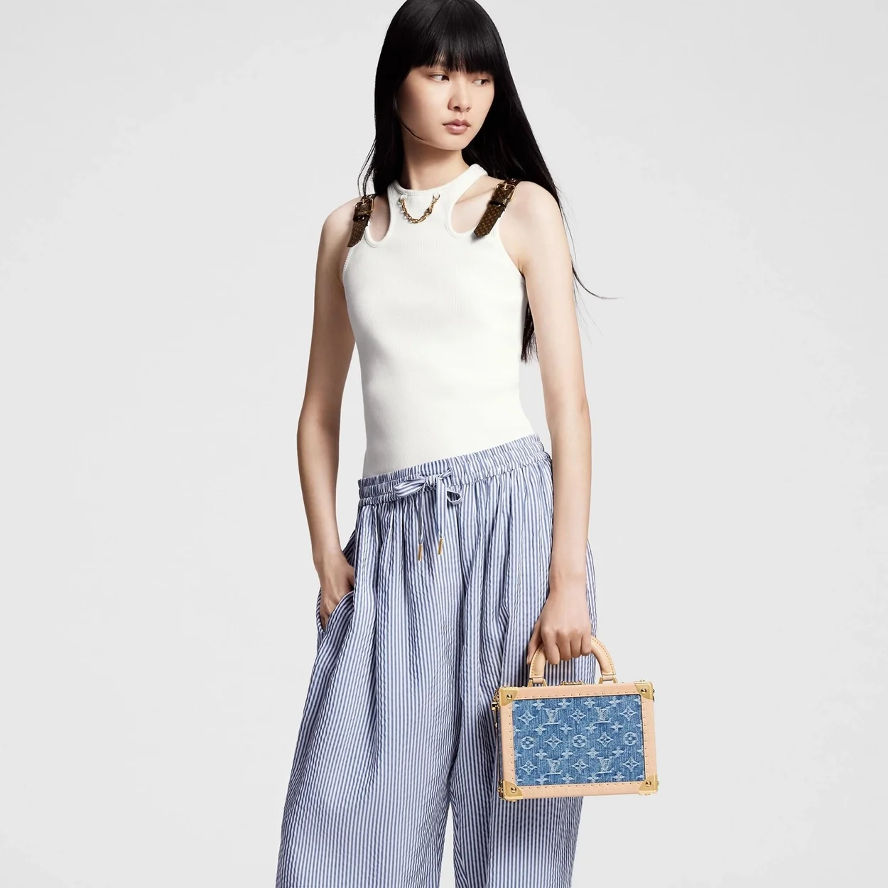 루이비통 쁘띠 발리즈 데님 블루 M24161