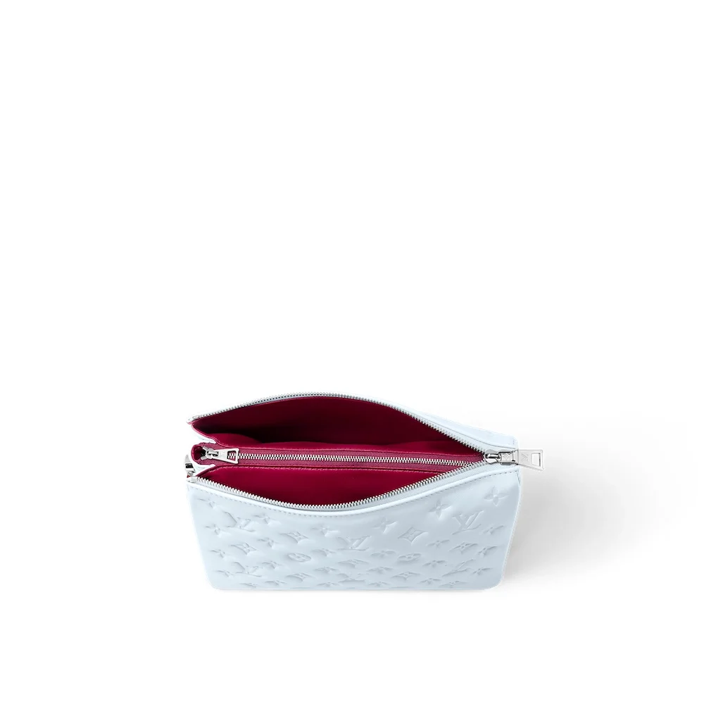 루이비통 쿠상 PM 백 실버 체인 스카이블루