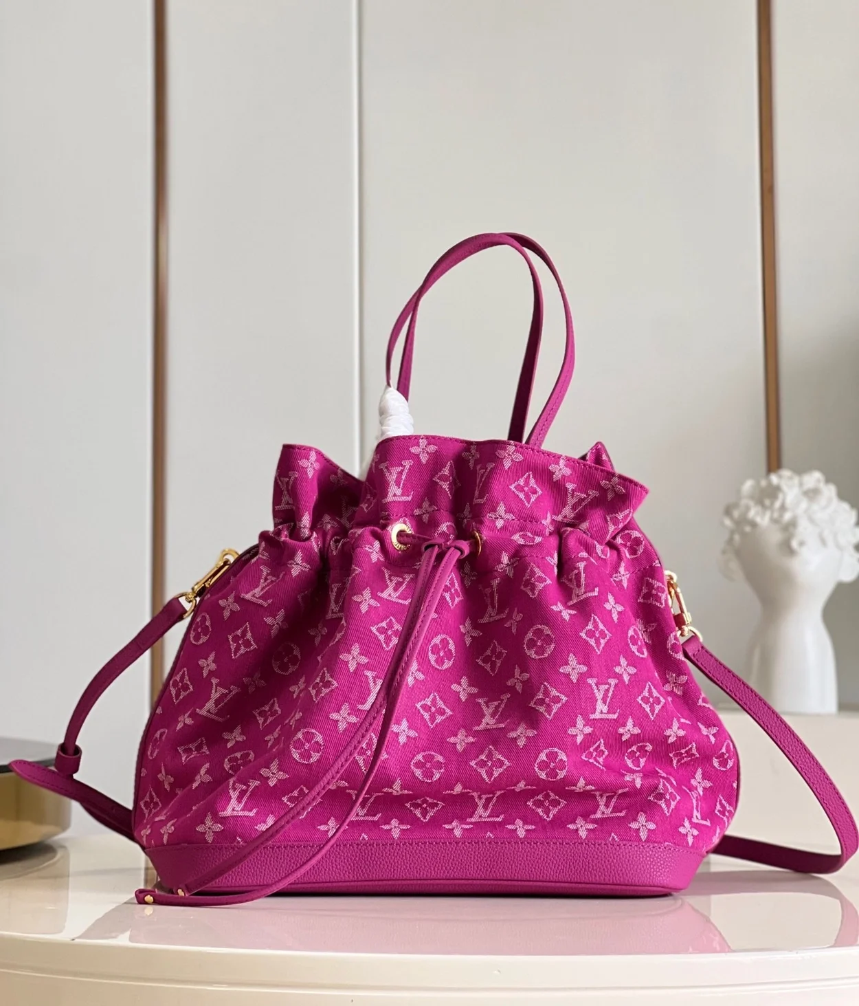 루이비통 노에풀 MM 인디안 로즈 데님 백 M40870