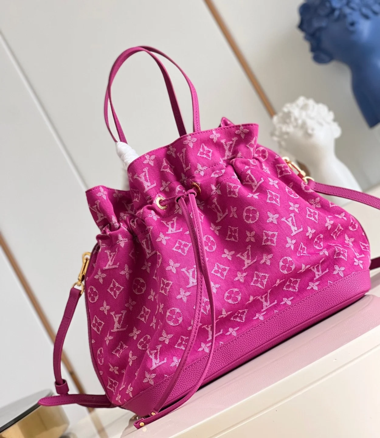 루이비통 노에풀 MM 인디안 로즈 데님 백 M40870