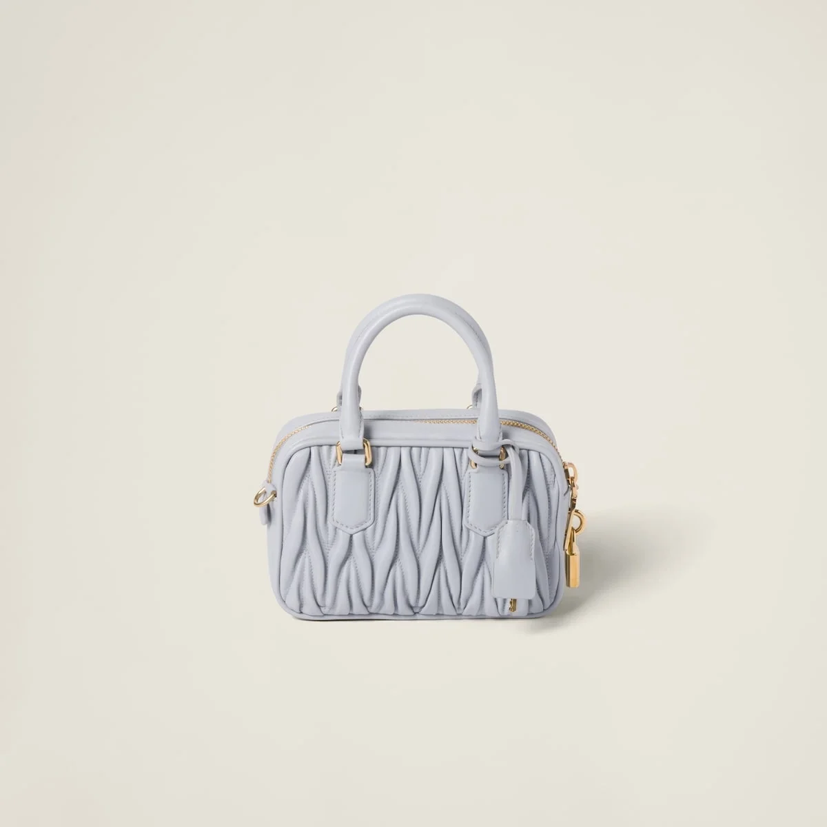 미우미우 스몰 아르카디 마테라쎄 나파 가죽백 콘플라워