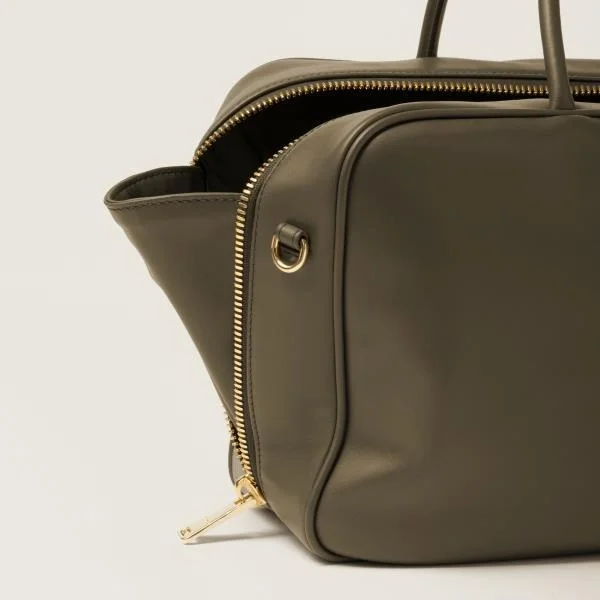 미우미우 가죽 스트랩 탑 핸들백 그린