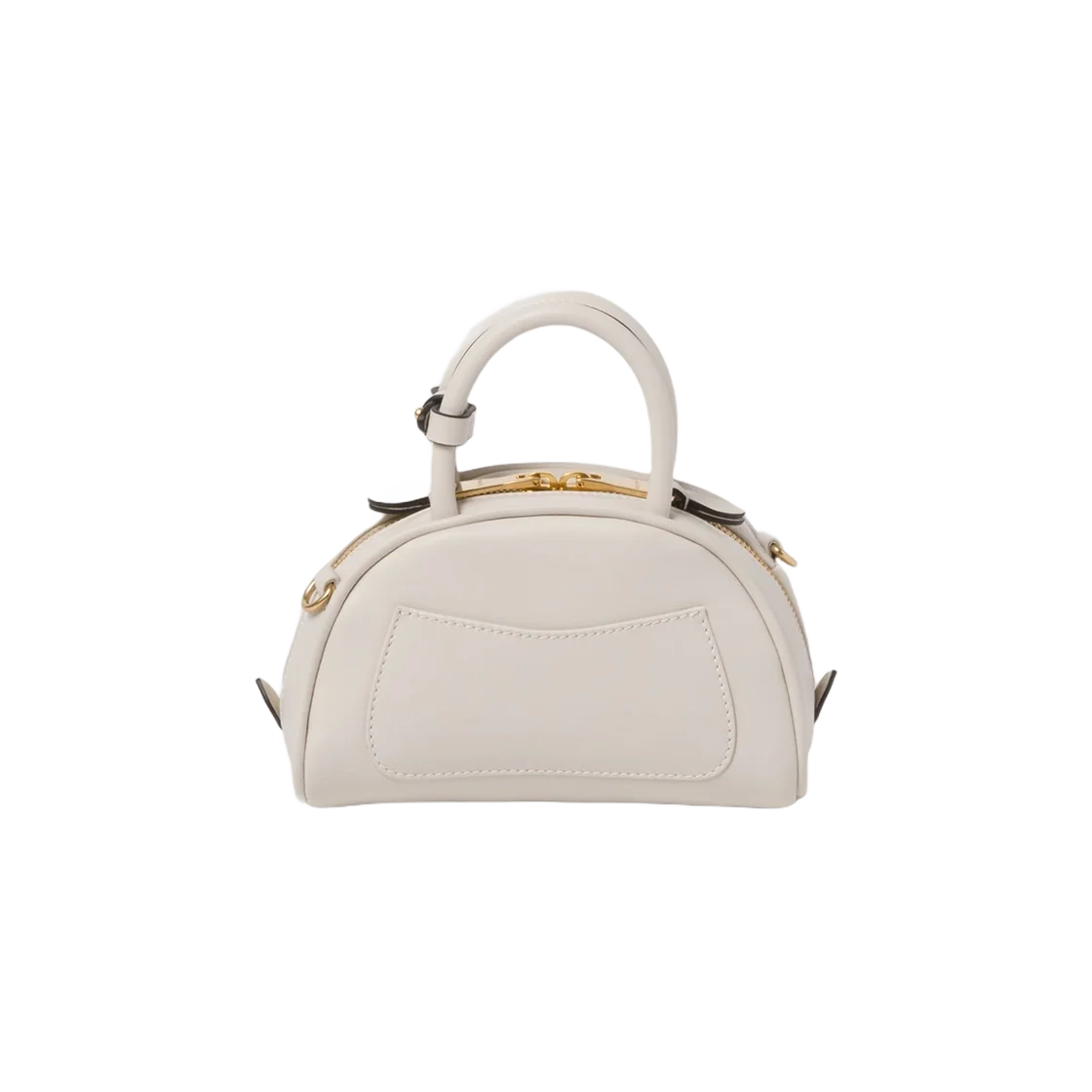 미우미우 가죽 탑 핸들 미니백 화이트