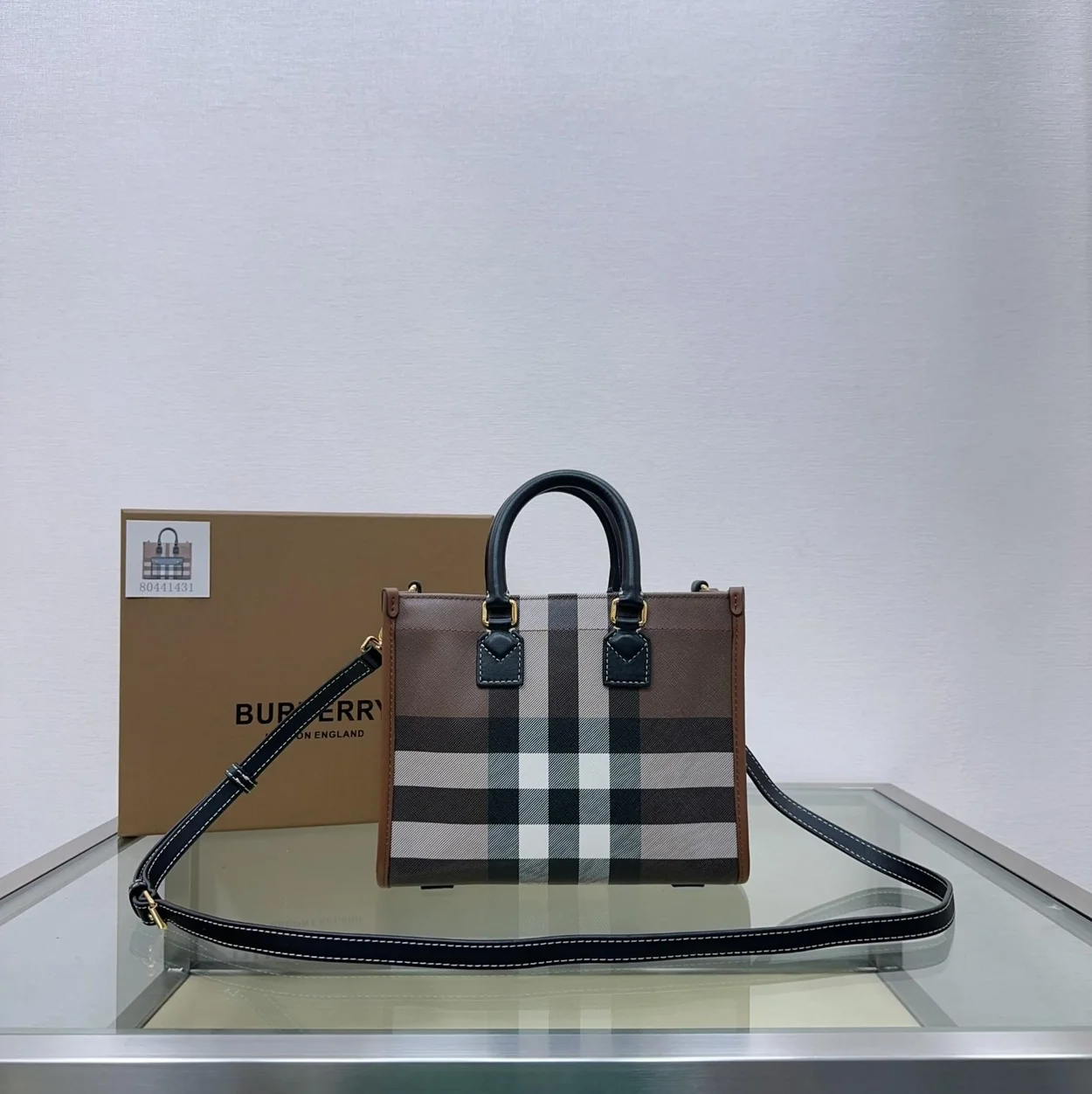 버버리 프레야 체크 미니 토트백