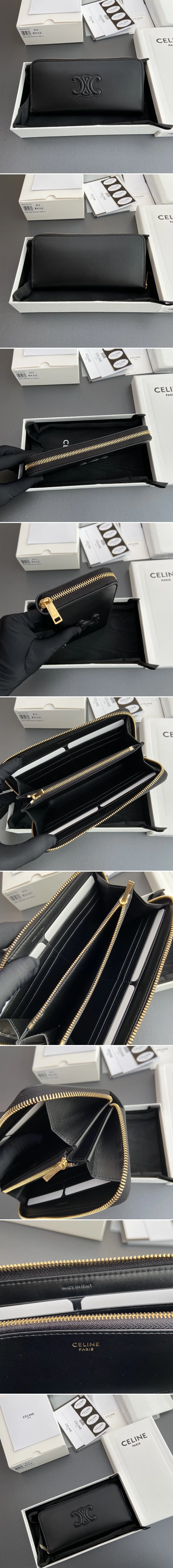 셀린느 장지갑 퀴르 트리옹프 카프스킨