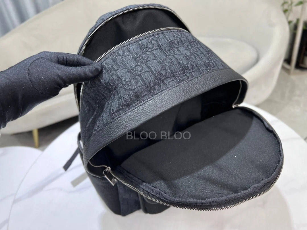 디올 오블리크 자카드 8 백팩 블랙